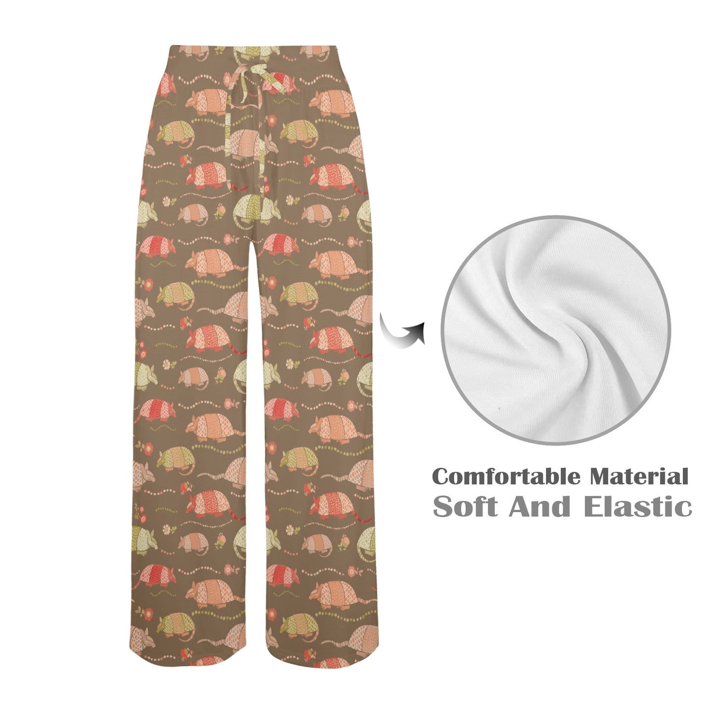 Armadillo Pattern Print Design 04 Women's Wide Leg Lounge Pants