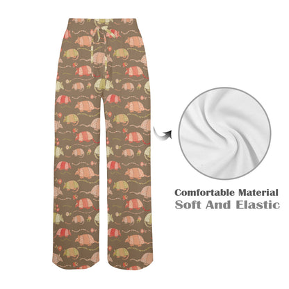 Armadillo Pattern Print Design 04 Women's Wide Leg Lounge Pants