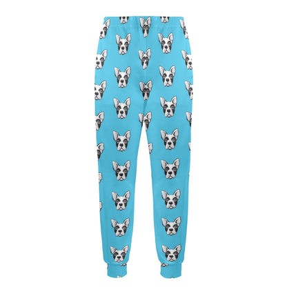 Boston Terrier Pattern Print Design 01 Men's Casual Track Pants