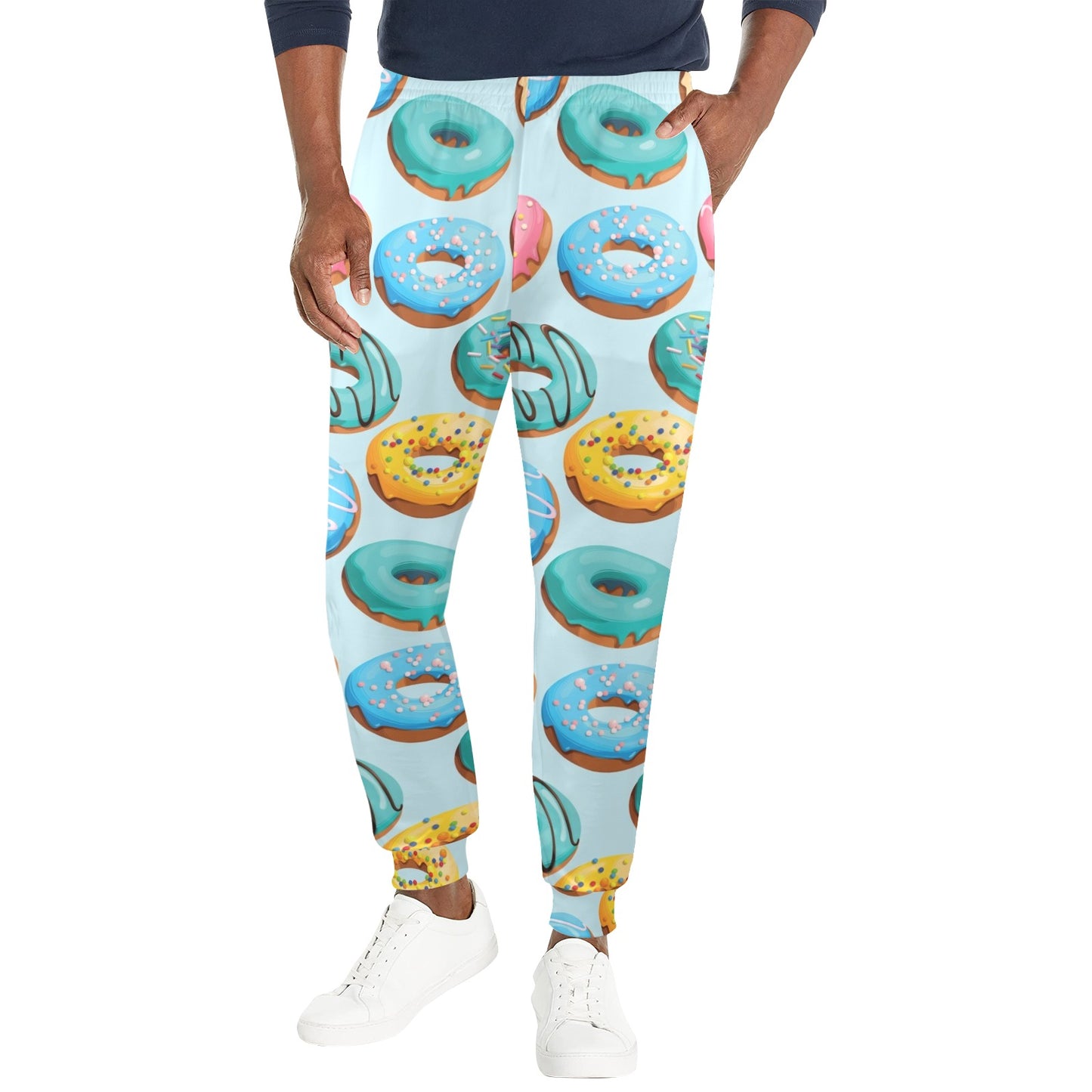 donut Design Print Pattern JJ0133 Men's Casual Track Pants
