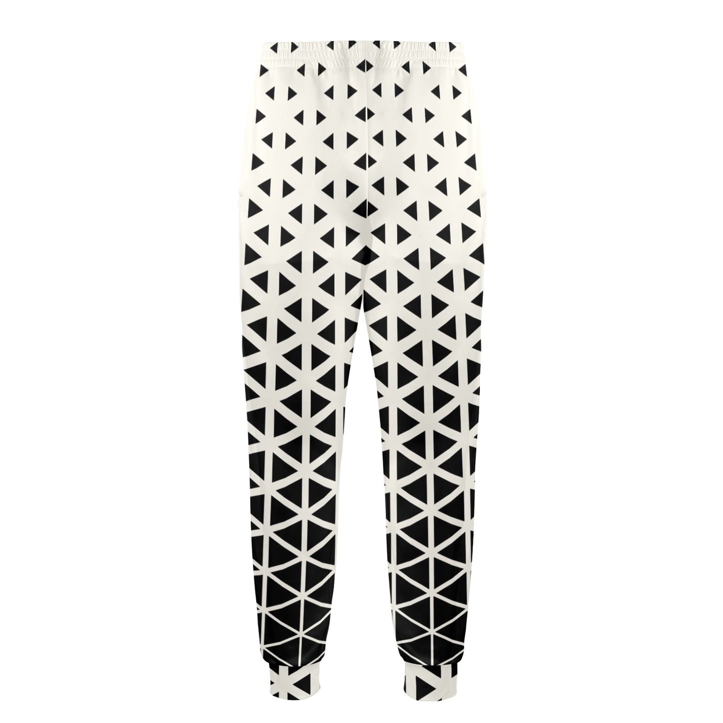 Geometric Black White Pattern Print Design 03 Men's Casual Track Pants