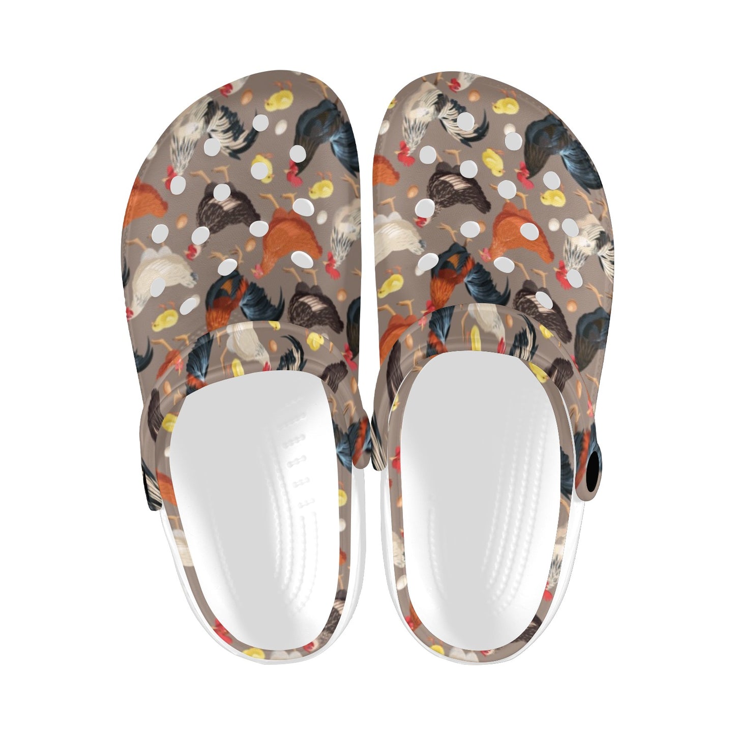 Chicken Evolution Pattern Unisex Clogs Shoes