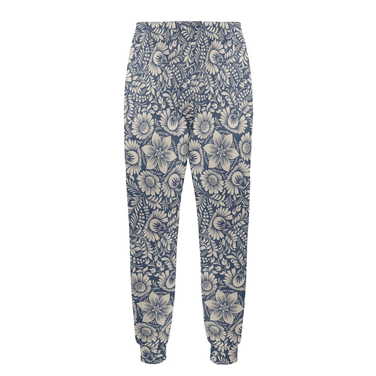 Elegant Floral Print Pattern Men's Casual Track Pants