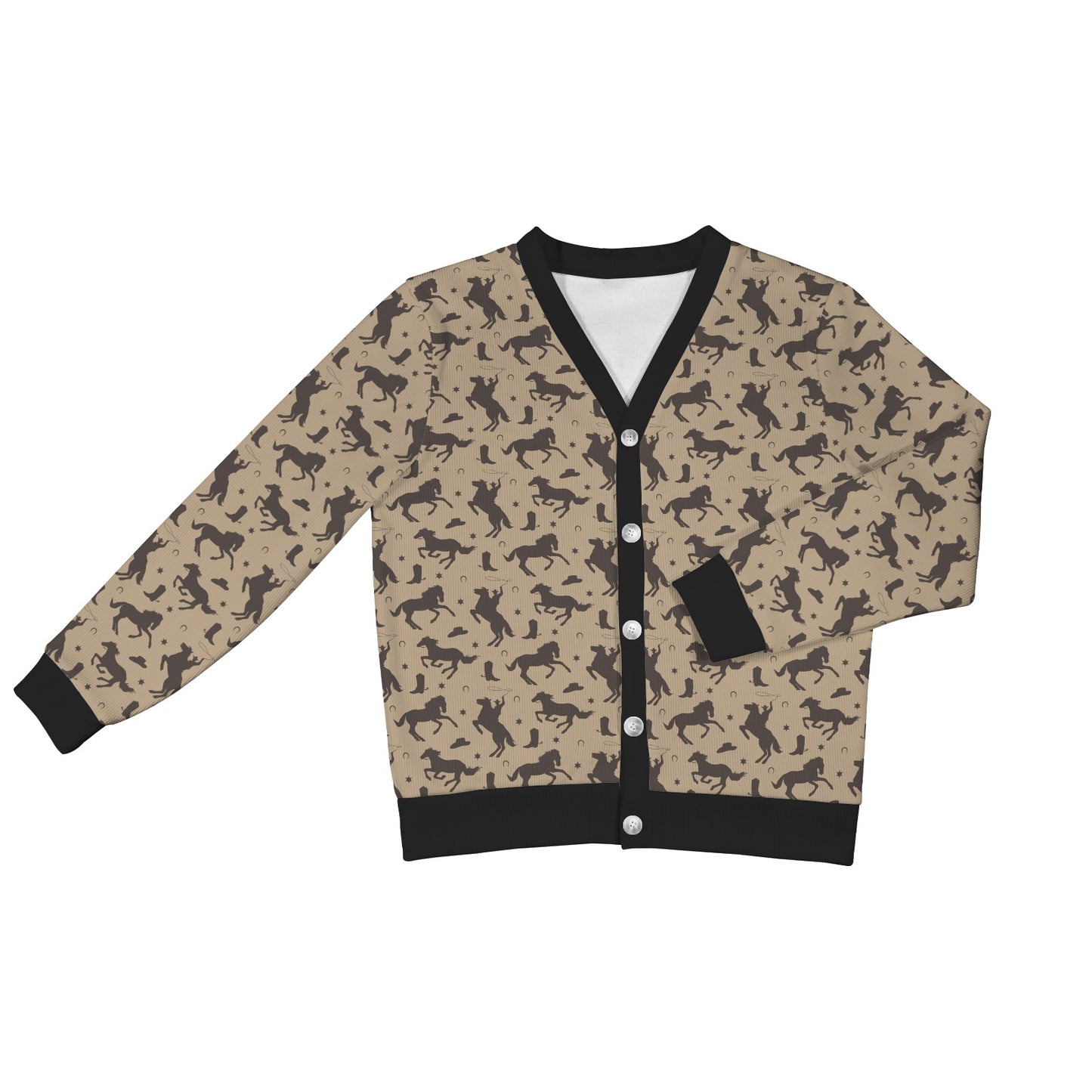Cowboy Pattern Print Design 05 Women's Cardigan