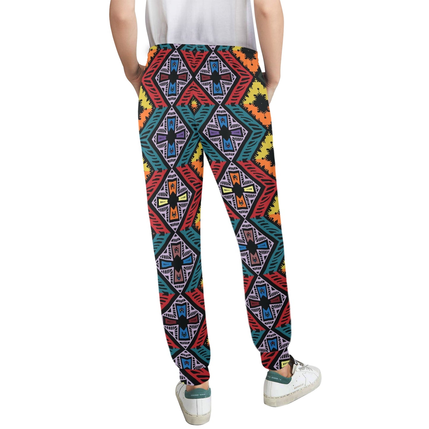 African Pattern Print Design 08 Women's Casual Track Pants