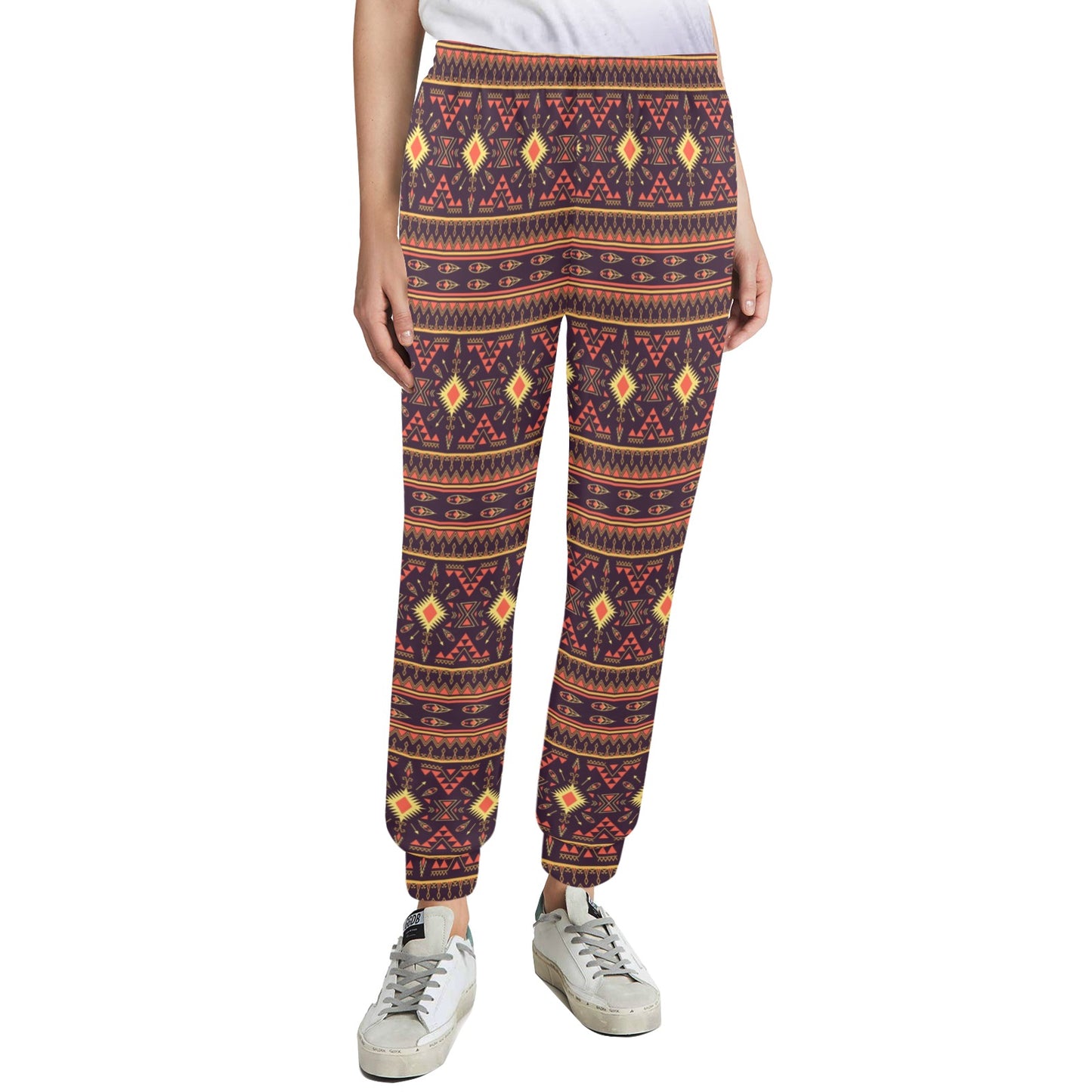Southwest Ethnic Design Themed Print Women's Casual Track Pants