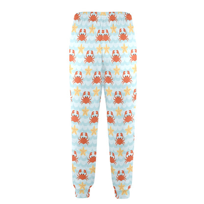 Crab Pattern Print Design 03 Men's Casual Track Pants