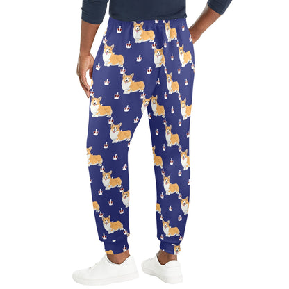 Pembroke Welsh Corgis Pattern Print Design A07 Men's Casual Track Pants
