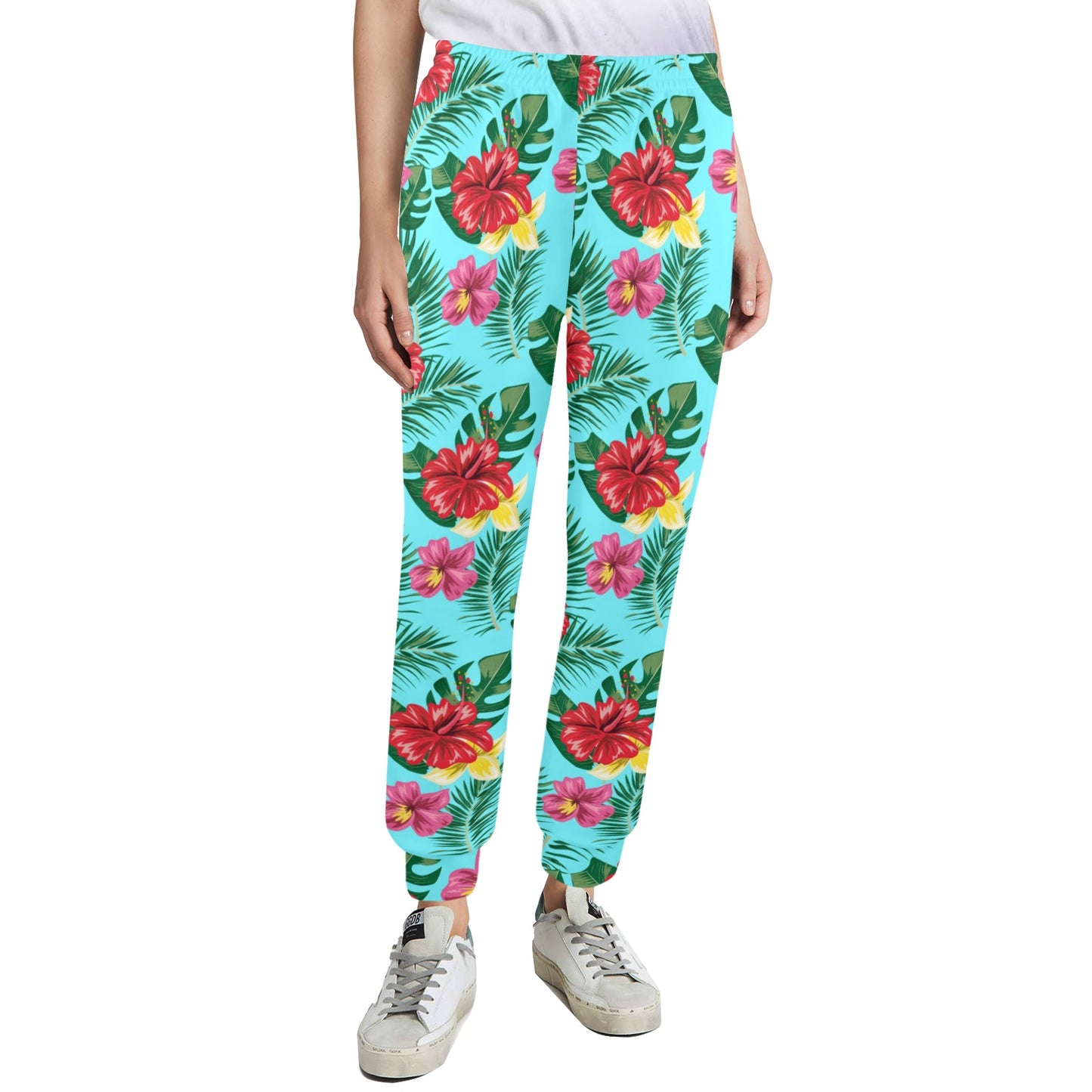 Hibiscus Hawaiian Flower Women's Casual Track Pants