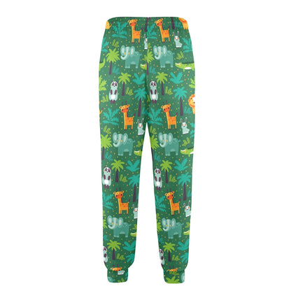 Zoo Animal Design Print Pattern JJ0411 Men's Casual Track Pants