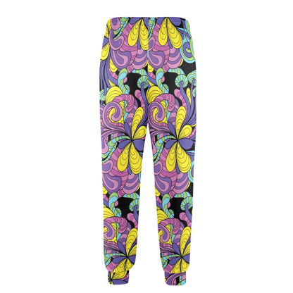Psychedelic Pattern Print Design A04 Men's Casual Track Pants
