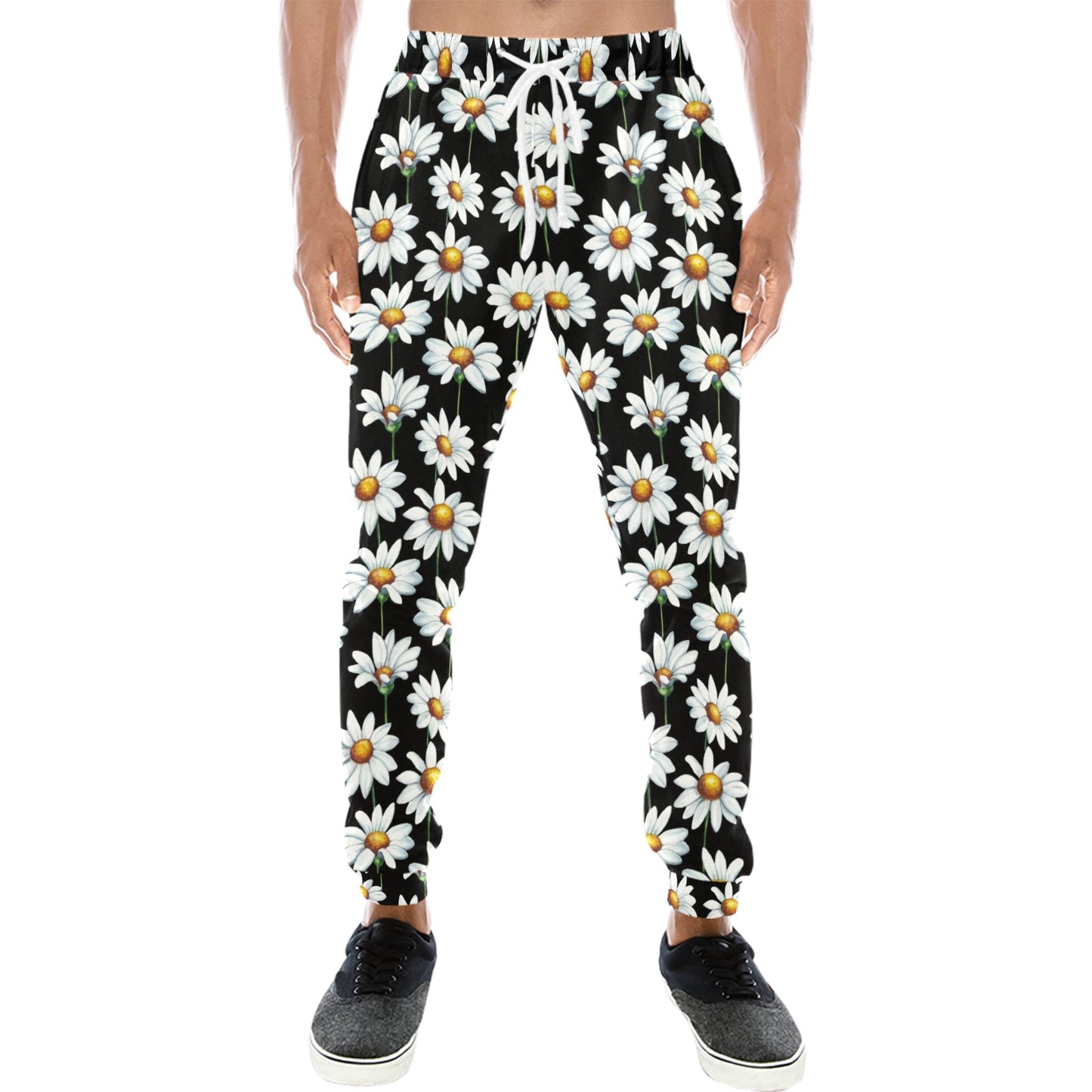 Daisy Print Pattern Men's Sweatpants