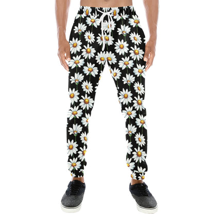 Daisy Print Pattern Men's Sweatpants