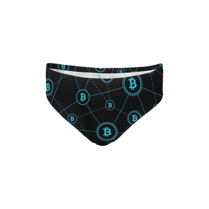 Cryptocurrency Pattern Print Design 01 Men's Swimming Briefs