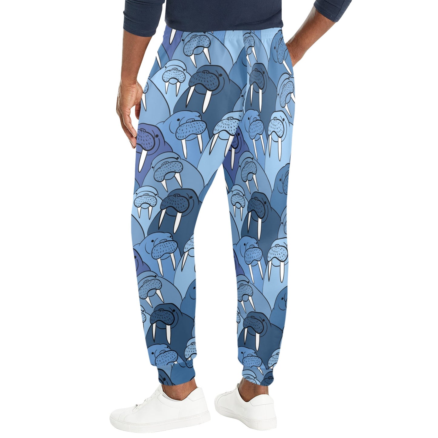 Walrus Pattern Print Design 01 Men's Casual Track Pants