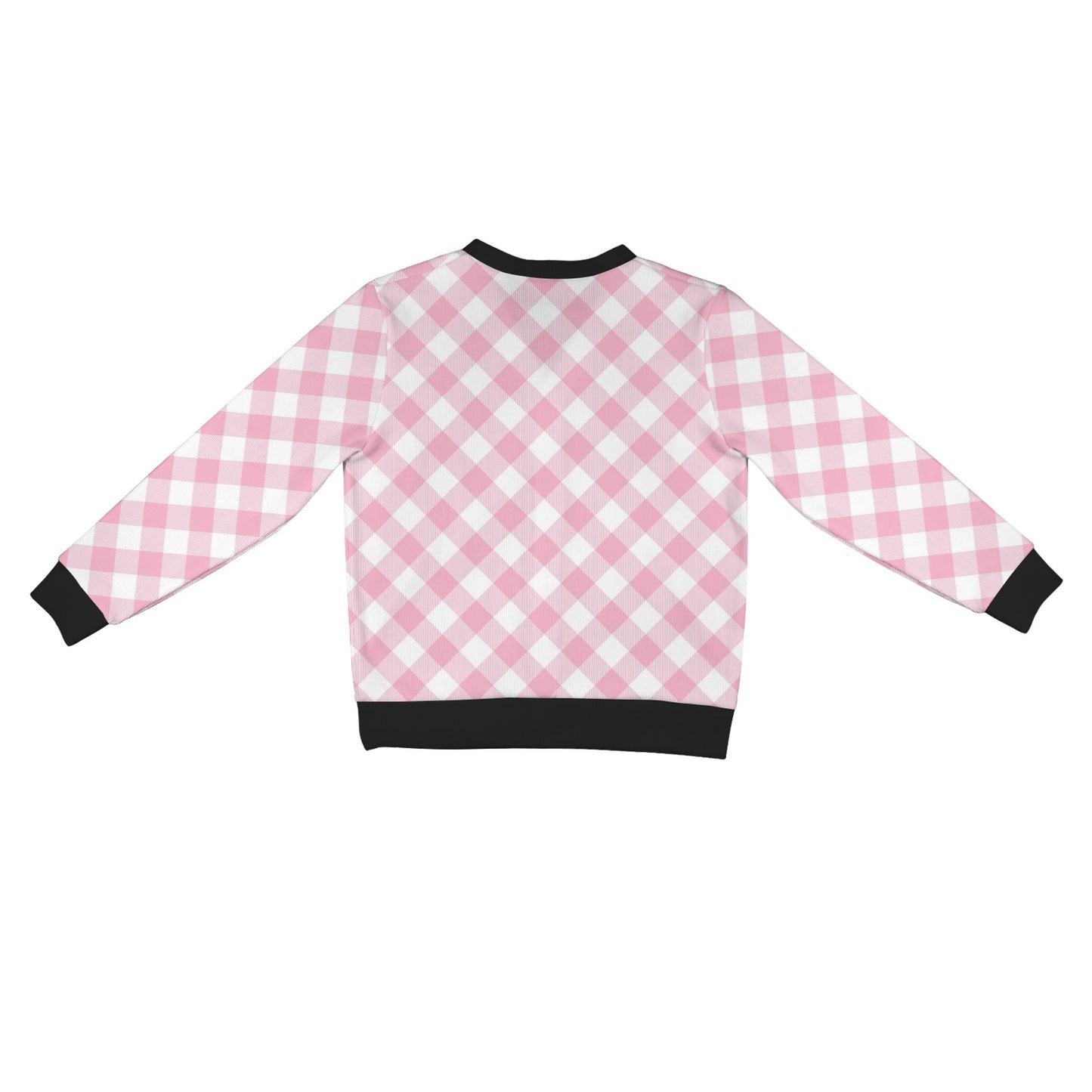 Gingham Pink Pattern Print Design 02 Women's Cardigan