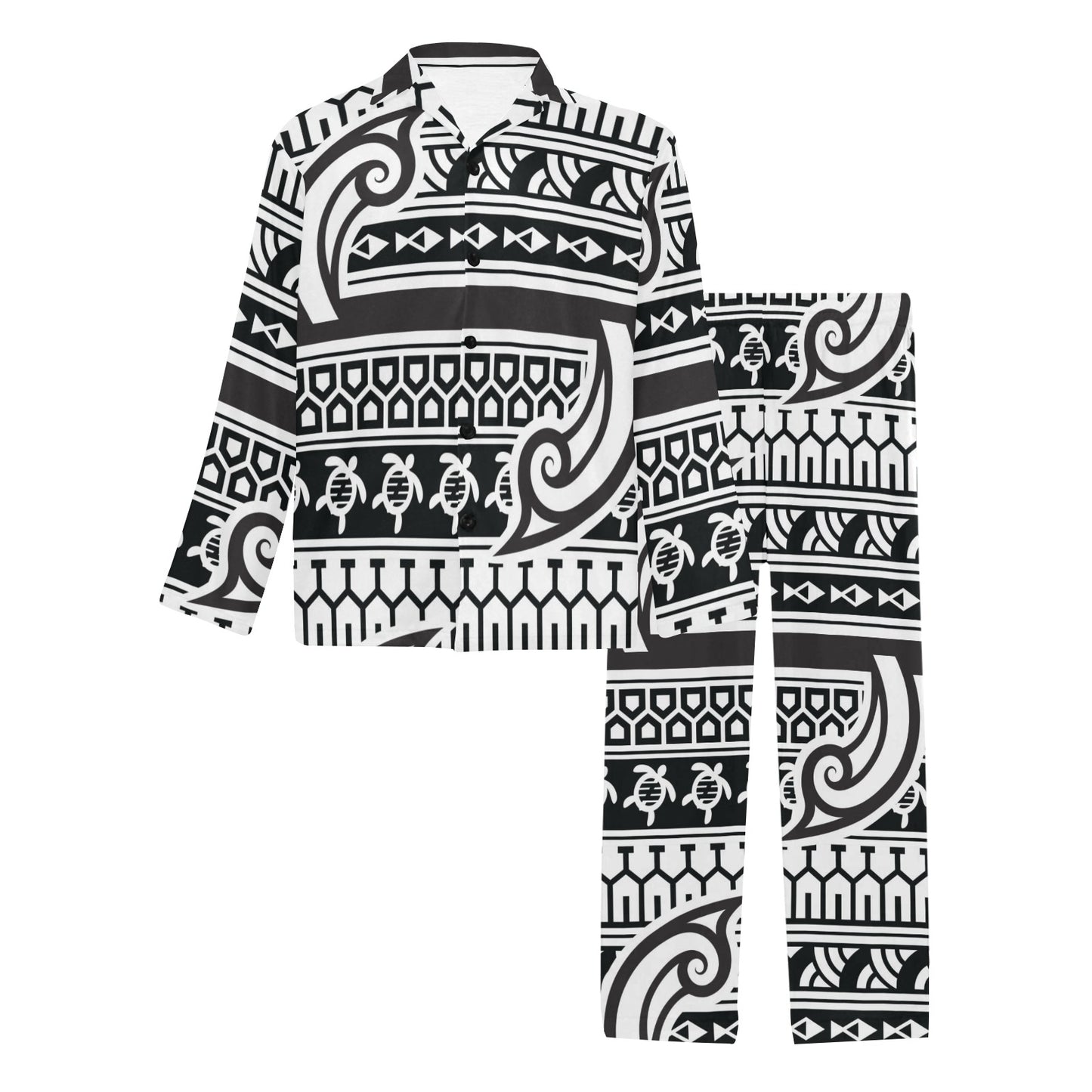 Samoan Style Print Design LKS305 Men's Long Pajama Set