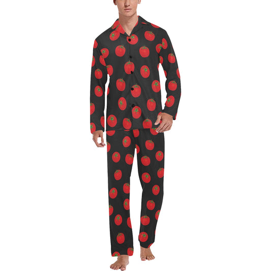 Tomato Print Design LKS305 Men's Long Pajama Set
