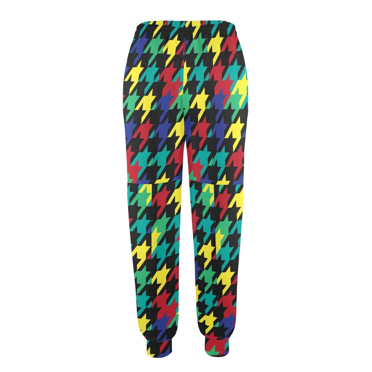 Houndstooth Colorful Pattern Print Design 02 Women's Casual Track Pants