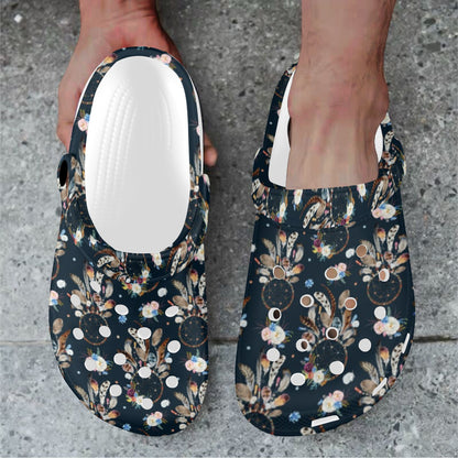Dream Catcher Boho Floral Style Unisex Clogs Shoes