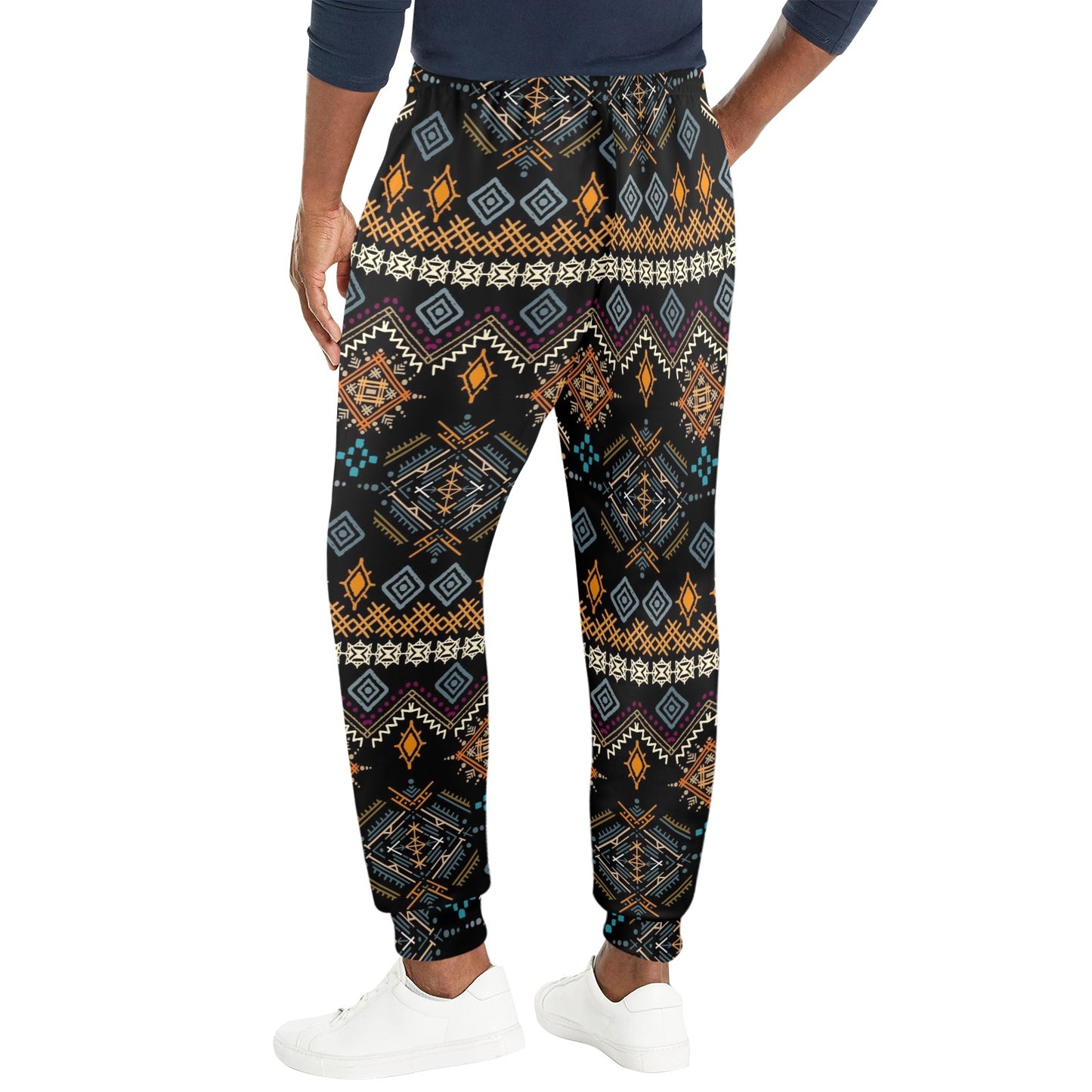 Ethnic Design Print Pattern JJ0135 Men's Casual Track Pants