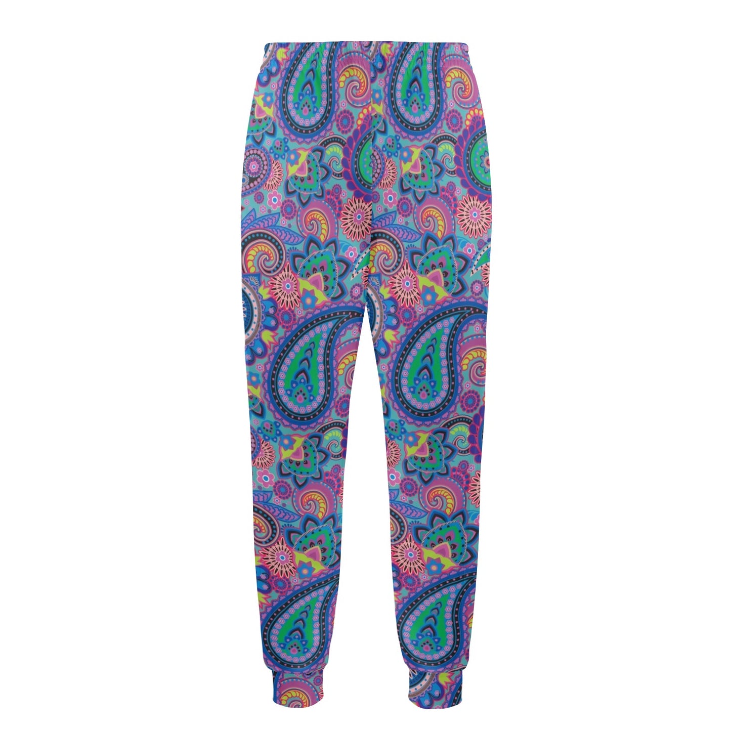 Paisley Colorful Pattern Print Design A02 Men's Casual Track Pants