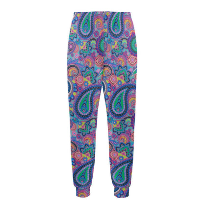 Paisley Colorful Pattern Print Design A02 Men's Casual Track Pants