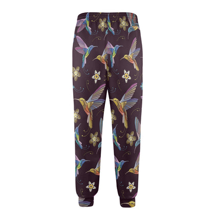 Hummingbird Pattern Print Design 04 Men's Casual Track Pants
