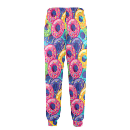 Donut Pattern Print Design DN010 Men's Casual Track Pants