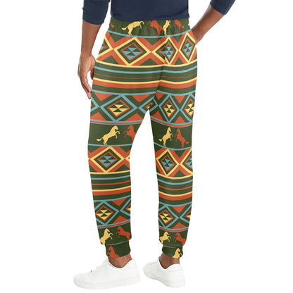 Horse Western Pattern Men's Casual Track Pants