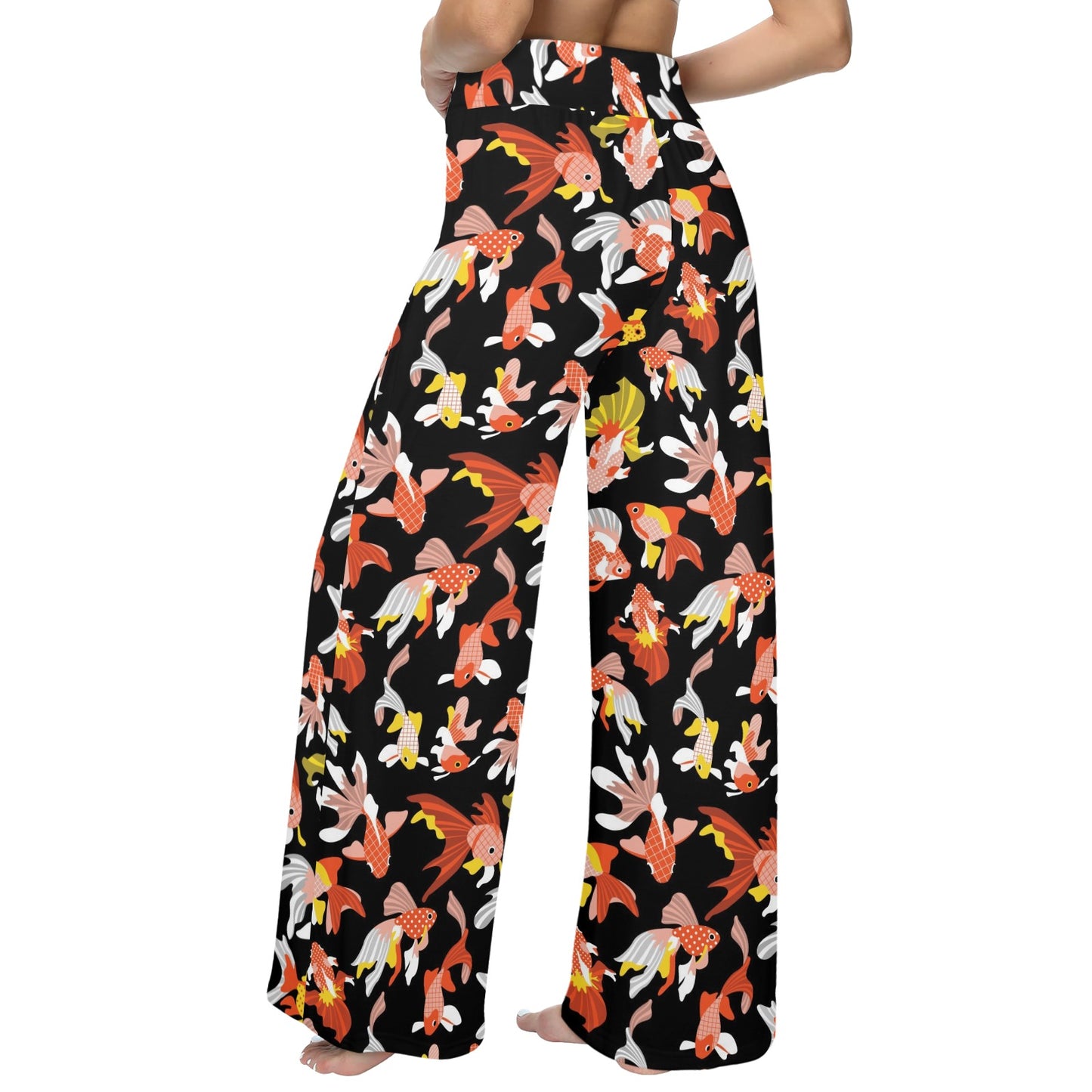 Goldfish Print Design LKS401 Women's Wide Leg Lounge Pants