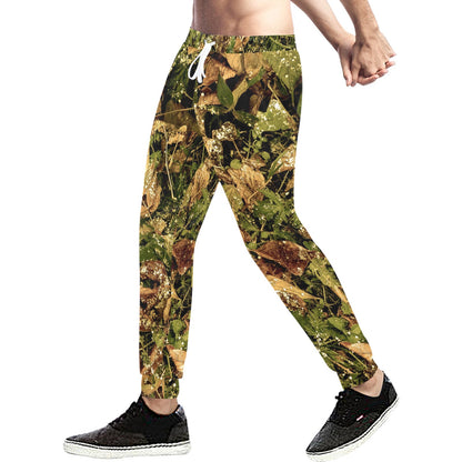 Camo Realistic Tree Forest Texture Print Men's Sweatpants