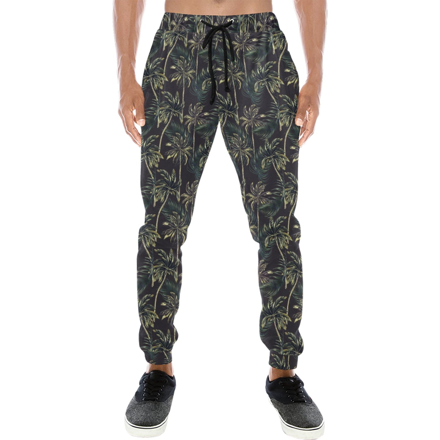 Palm Tree Background Design Print Men's Sweatpants