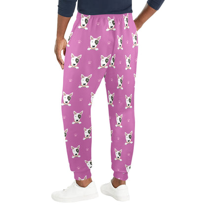 Bull Terrier Happy Print Pattern Men's Casual Track Pants