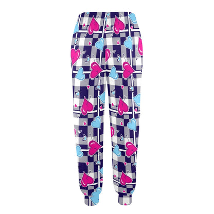 Heart Design Print Pattern JJ0335 Women's Casual Track Pants