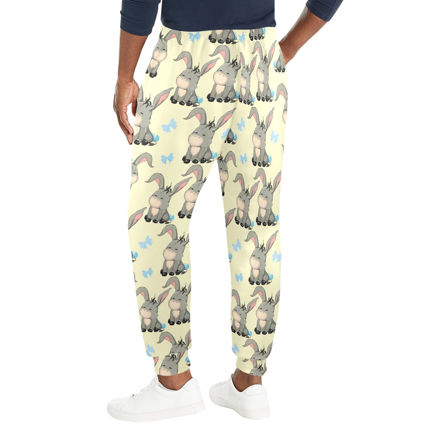 Donkey Baby Pattern Print Design 02 Men's Casual Track Pants