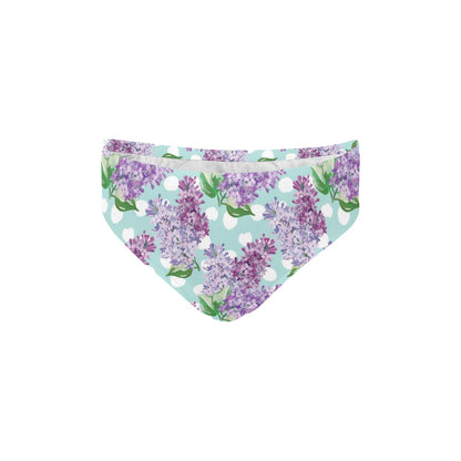 Lilac Pattern Print Design 02 Men's Swimming Briefs