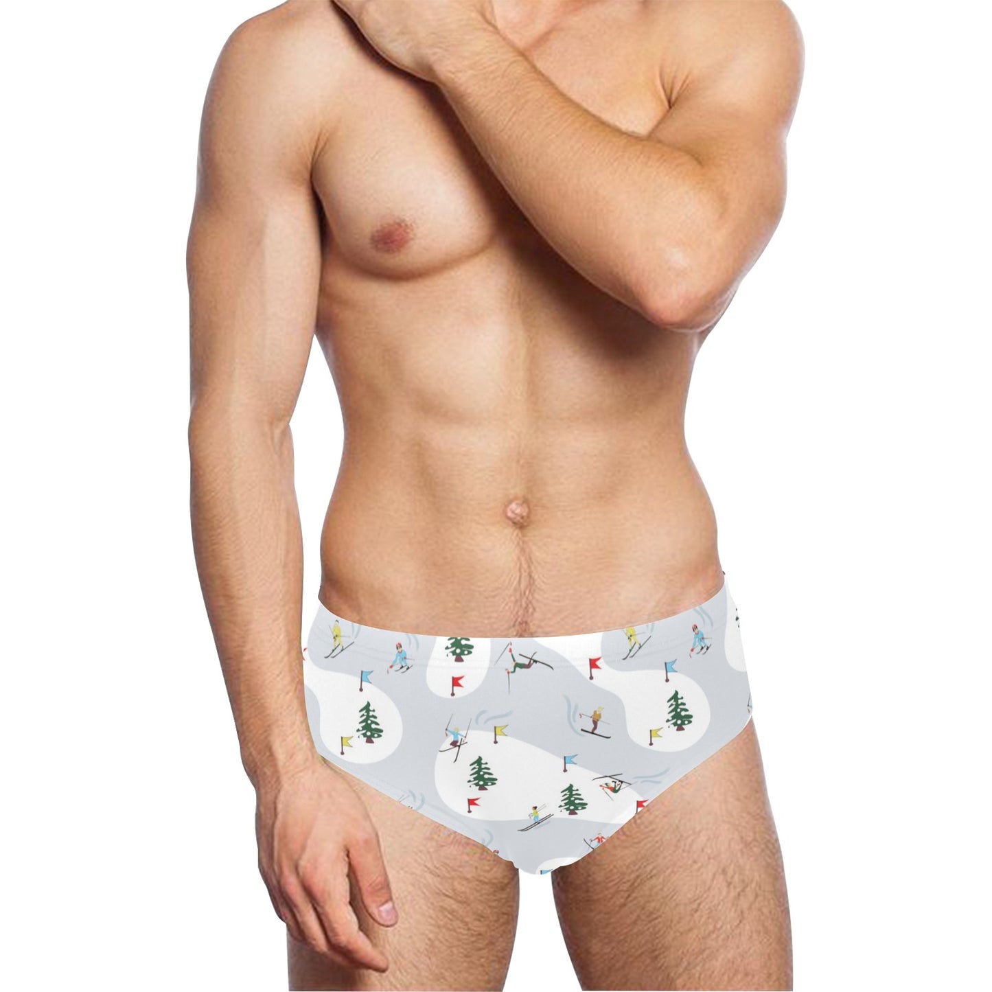 Ski Print Design LKS305 Men's Swimming Briefs