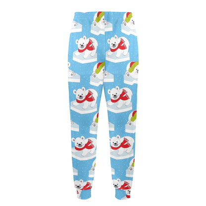 Polar Bear Pattern Print Design PB06 Men's Casual Track Pants