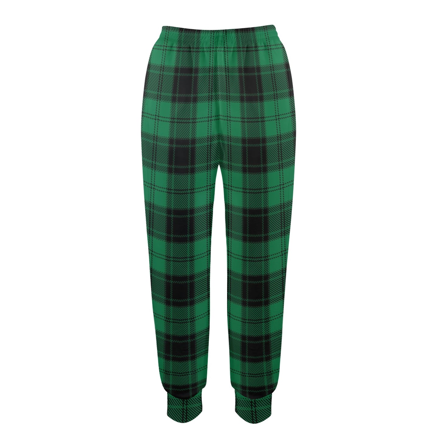 Tartan Green Print Design LKS302 Women's Casual Track Pants