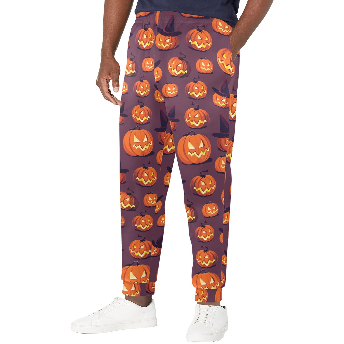 Halloween Pumpkin Pattern Print Design 03 Men's Casual Track Pants