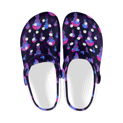 Jellyfish Neon Print Unisex Clogs Shoes