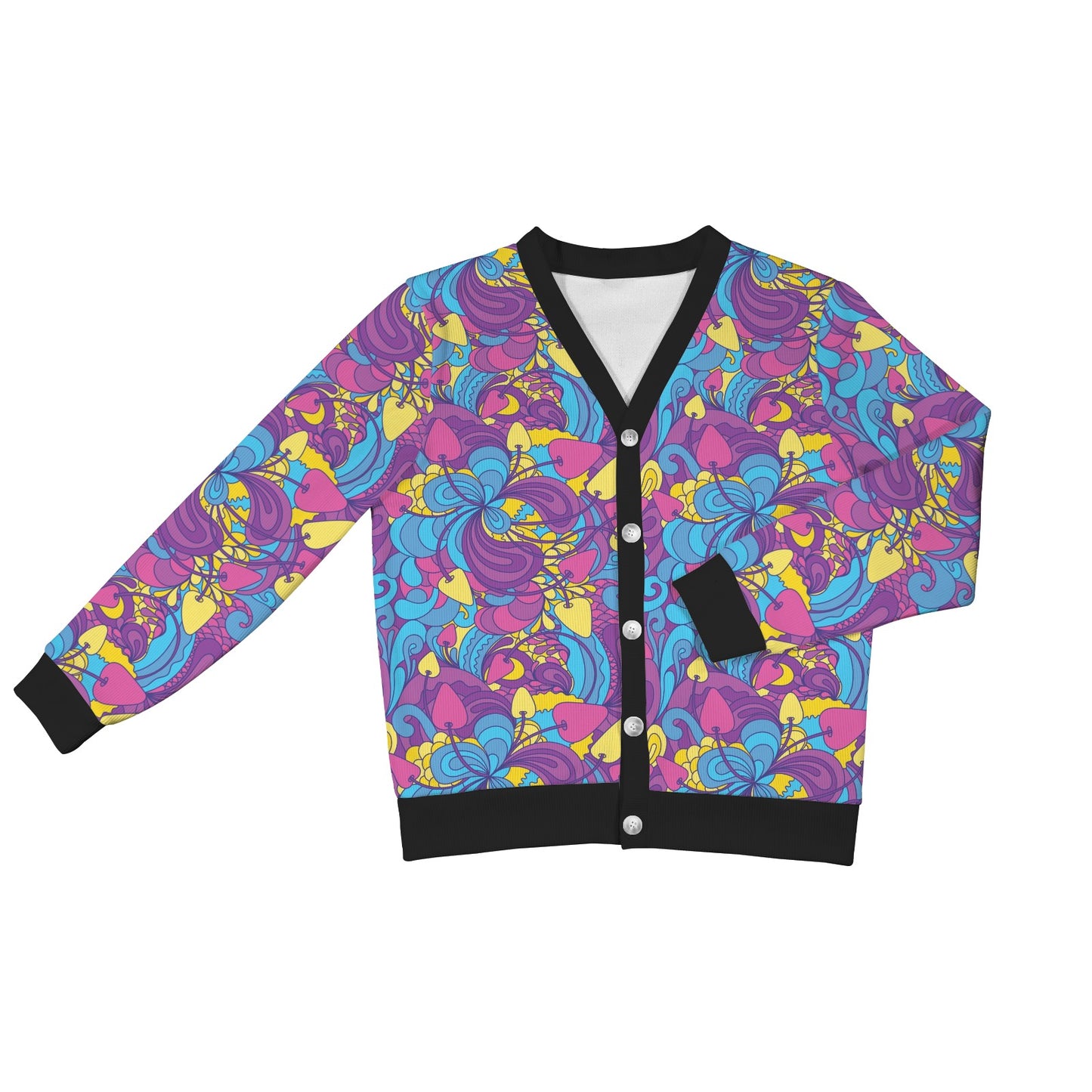 Psychedelic Mushroom Pattern Print Design A03 Women's Cardigan