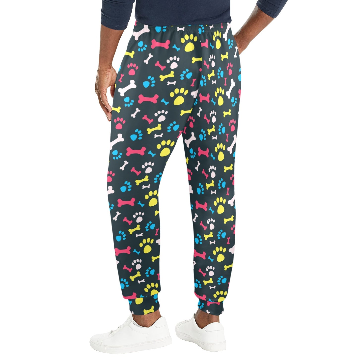 Paw Design Print Men's Casual Track Pants