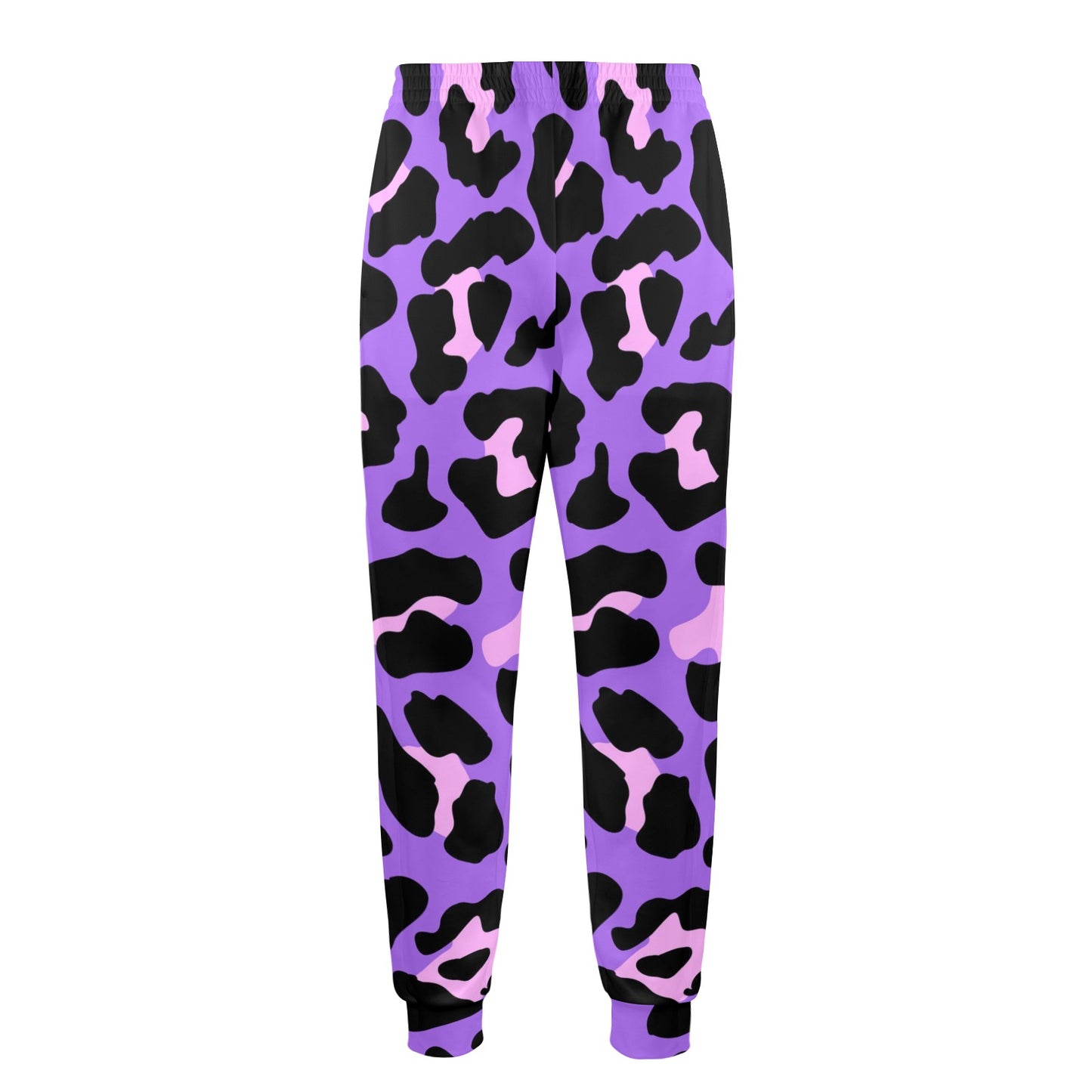 Cheetah Purple Neon Print Pattern Men's Casual Track Pants
