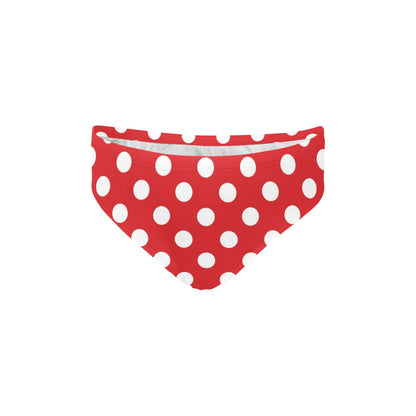 Polka Dot Red Pattern Print Design 04 Men's Swimming Briefs