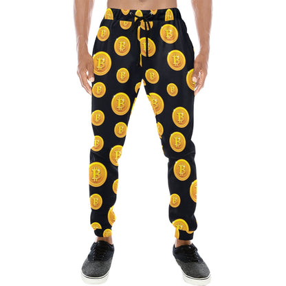 Bitcoin Pattern Print Design DO04 Men's Sweatpants