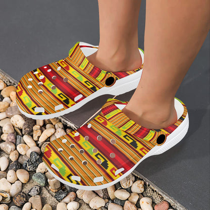 Mexican Blanket Ornament Print Pattern Unisex Clogs Shoes