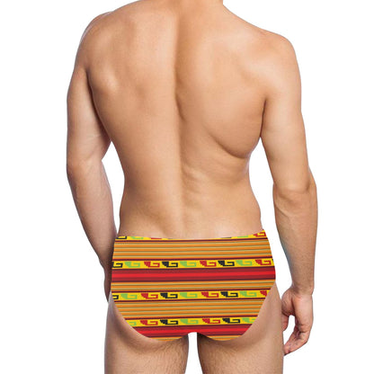 Mexican Blanket Ornament Print Pattern Men's Swimming Briefs