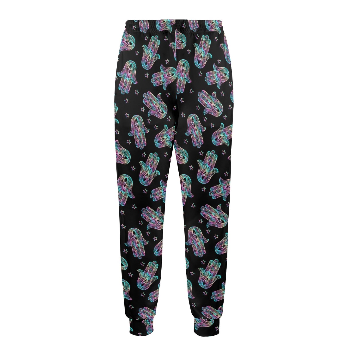 hamsa Design Print Pattern JJ0322 Men's Casual Track Pants